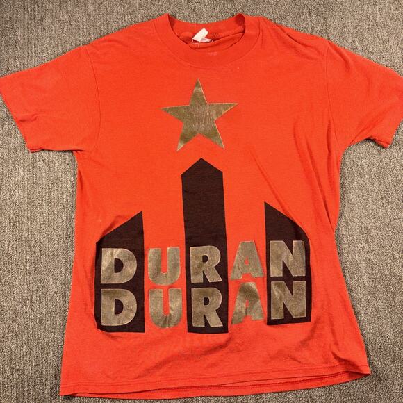 Vintage 80s Duran Duran Double sided Your Shirt Large Single Stitch